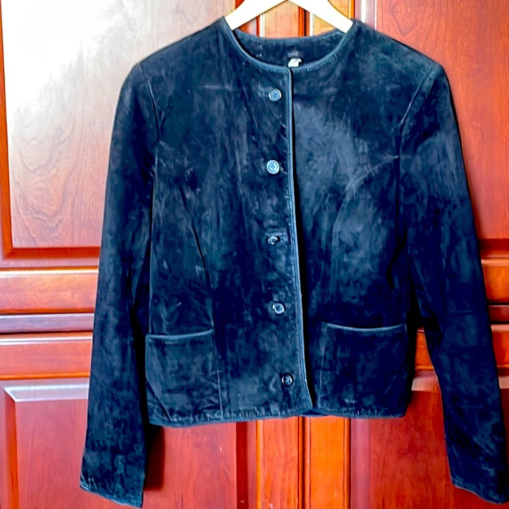Black suede jacket